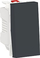 Переключатель без рамки Schneider Electric Unica Modular 1-кл. 1 мод. проходной антрацит